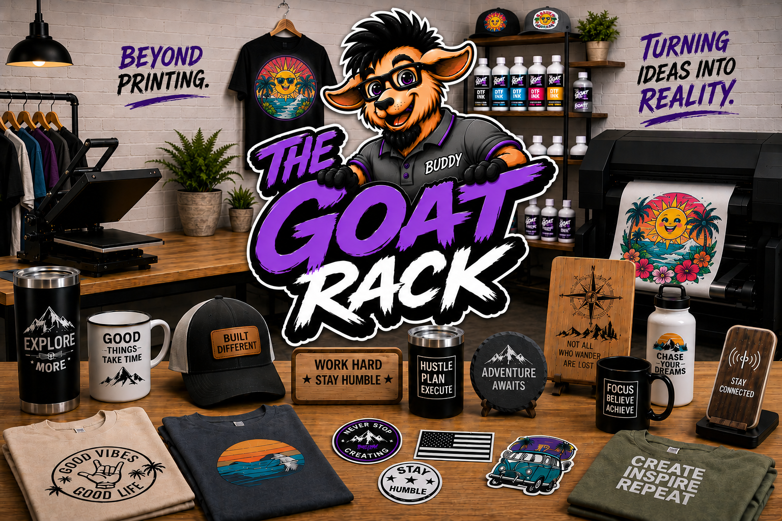 The Goat Rack Beyond Printing Homepage